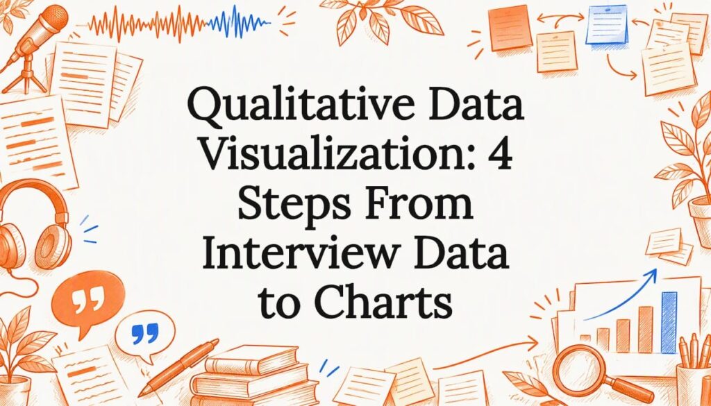 Sketches of interview notes and charts